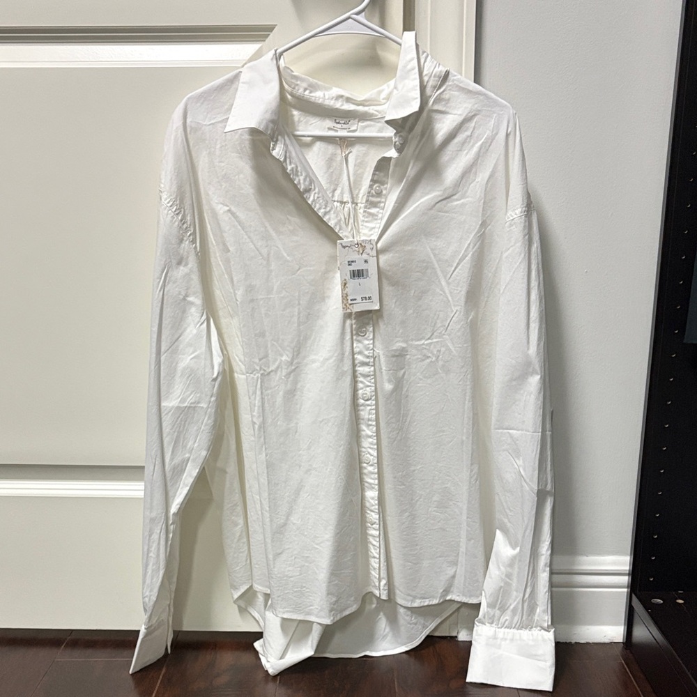 Splendid Classic White Women’s Oversized Button Down Shirt
